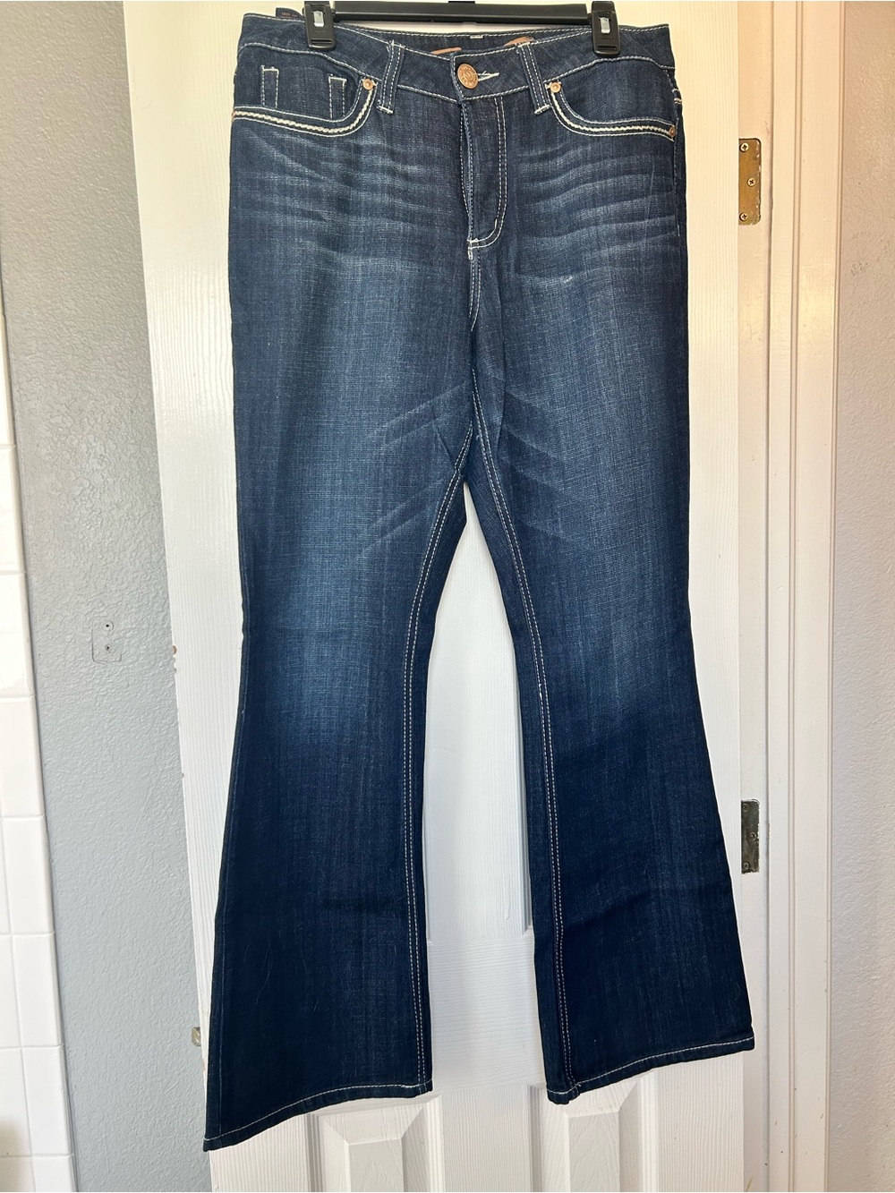 Seven7 Women's Dark Blue Boot Cut Jeans